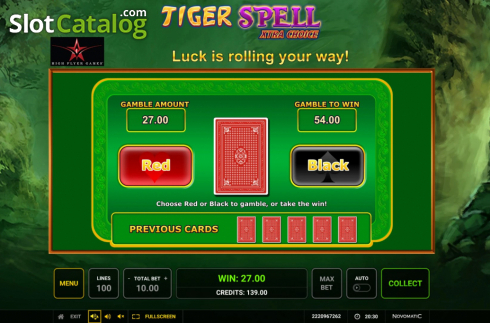 Οθόνη6. Tiger Spell Xtra Choice Κουλοχέρης 