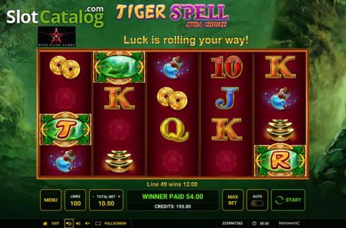 Οθόνη7. Tiger Spell Xtra Choice Κουλοχέρης 