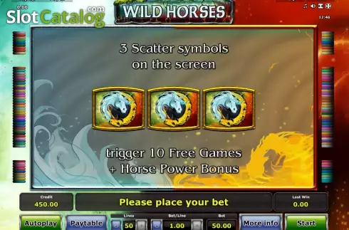 Πίνακας πληρωμών 2. Wild Horses (Green Tube) Κουλοχέρης