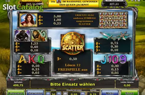 Πίνακας πληρωμών 1. Zenia Queen of War Κουλοχέρης 