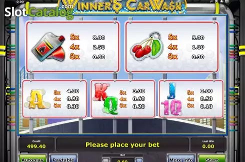 Πίνακας πληρωμών 2. Winner´s Car Wash Κουλοχέρης
