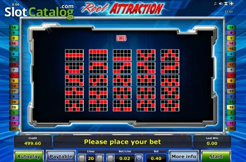 Πίνακας πληρωμών 4. Reel Attraction Κουλοχέρης