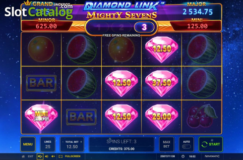 Οθόνη6. Diamond Link Mighty Sevens Κουλοχέρης