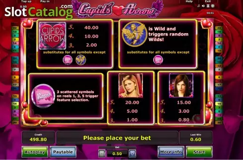 Πίνακας πληρωμών 1. Cupid´s Arrow Κουλοχέρης