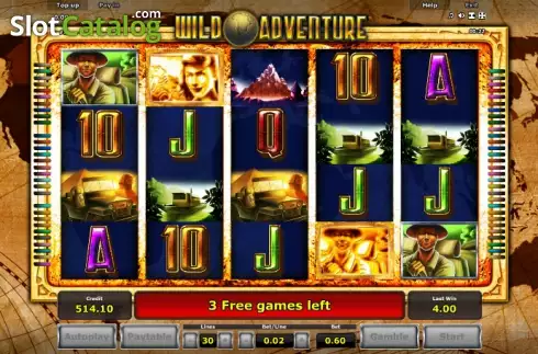 Δωρεάν περιστροφές Άγρια οθόνη 2. Wild Adventure (Green Tube) Κουλοχέρης