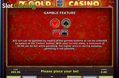 Πίνακας πληρωμών 3. 7´s Gold Casino Κουλοχέρης