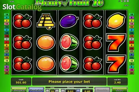 Ροδέλες. Plenty of Fruit 20 Κουλοχέρης