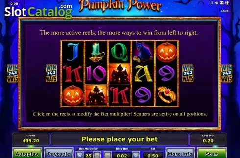 Πίνακας πληρωμών 4. Pumpkin Power Κουλοχέρης