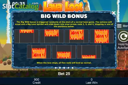 Πίνακας πληρωμών 3. Lava Loot Κουλοχέρης 