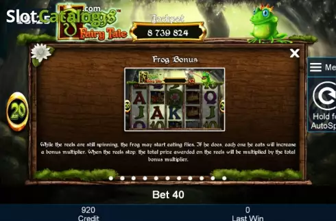 Πίνακας πληρωμών 2. Frogs Fairy Tale Κουλοχέρης