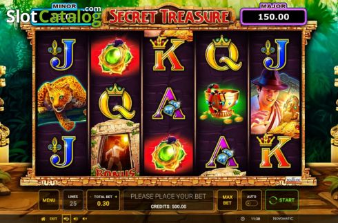 Οθόνη2. Secret Treasure (Greentube) Κουλοχέρης