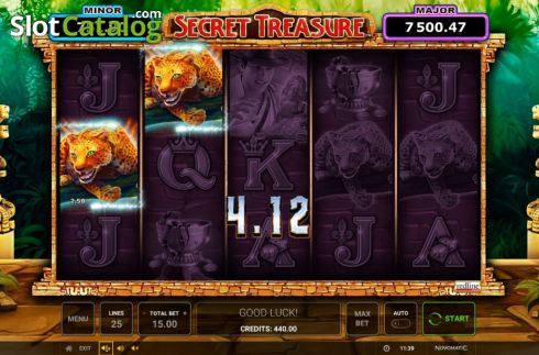 Οθόνη3. Secret Treasure (Greentube) Κουλοχέρης