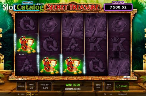 Οθόνη5. Secret Treasure (Greentube) Κουλοχέρης