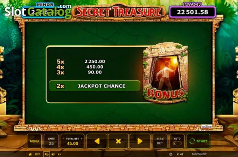 Οθόνη6. Secret Treasure (Greentube) Κουλοχέρης