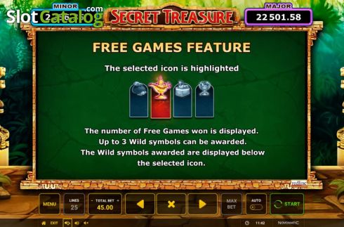 Οθόνη8. Secret Treasure (Greentube) Κουλοχέρης