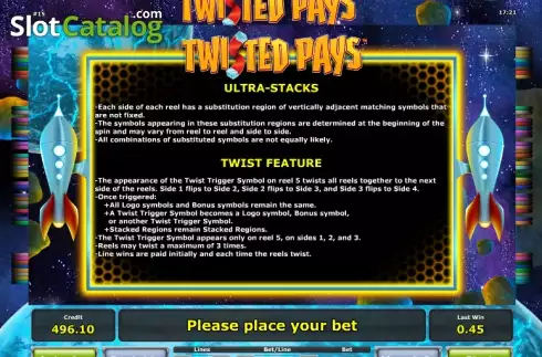 Πίνακας πληρωμών 2. Twisted Pays Κουλοχέρης