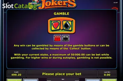 Πίνακας πληρωμών 3. 5 Line Jokers Κουλοχέρης