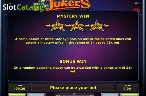 Πίνακας πληρωμών 4. 5 Line Jokers Κουλοχέρης