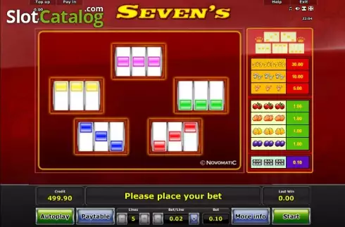 Πίνακας πληρωμών 2. Seven´s Κουλοχέρης
