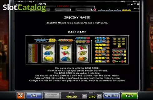 Πίνακας πληρωμών 2. Zrecnyk Magik® Κουλοχέρης