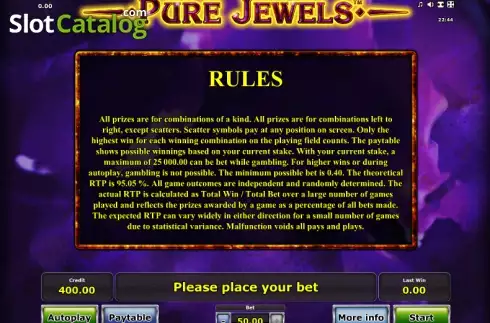 Πίνακας πληρωμών 3. Pure Jewels Κουλοχέρης