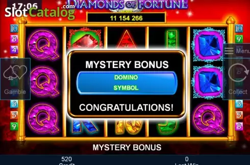 Παιχνίδι μπόνους. Diamonds of Fortune Κουλοχέρης