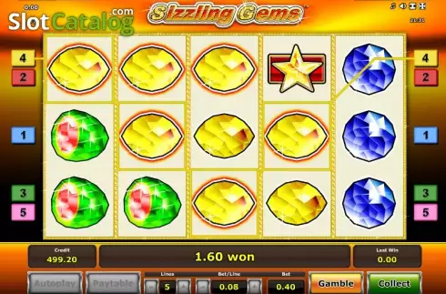 Νίκη. Sizzling Gems Κουλοχέρης