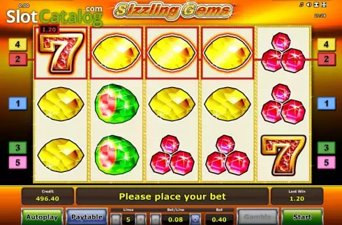 Αγριος. Sizzling Gems Κουλοχέρης