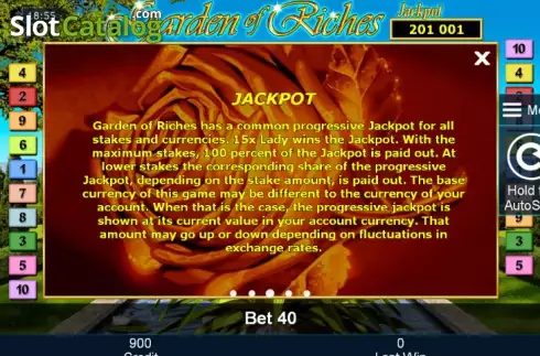 Πίνακας πληρωμών 3. Garden of Riches Κουλοχέρης