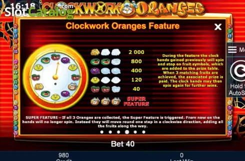 Πίνακας πληρωμών 4. Clockwork Oranges Κουλοχέρης