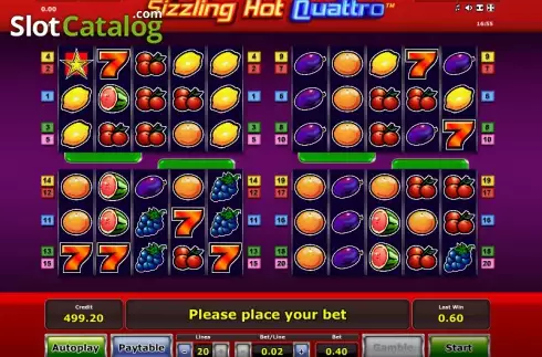 Ροδέλες. Sizzling Hot Quattro Κουλοχέρης