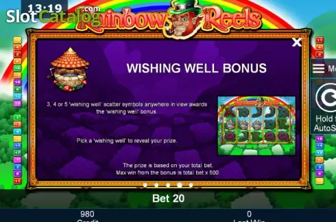 Πίνακας πληρωμών 4. Rainbow Reels (Greentube) Κουλοχέρης