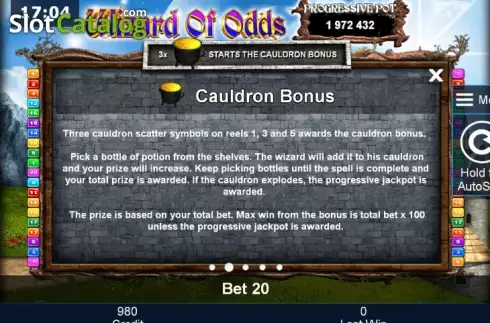Πίνακας πληρωμών 2. Wizard of Odds Κουλοχέρης