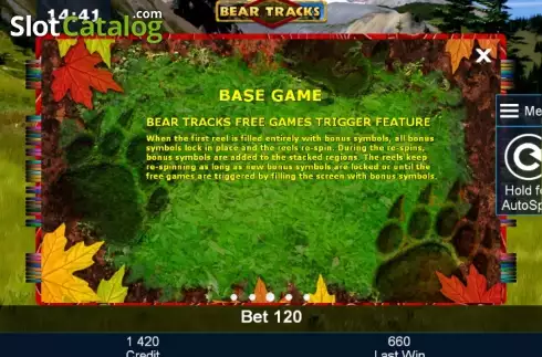Πίνακας πληρωμών 3. Bear Tracks Κουλοχέρης