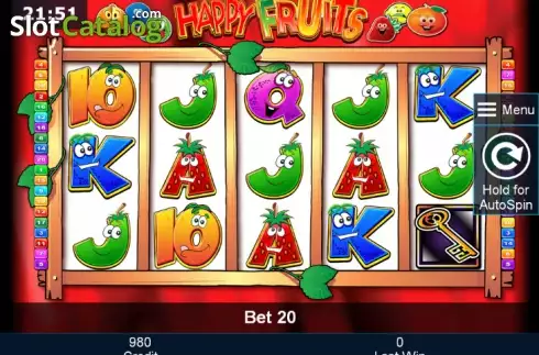 Ροδέλες. Happy Fruits (Novomatic) Κουλοχέρης