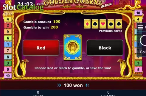 Διπλασιάστε. Golden Cobras deluxe Κουλοχέρης