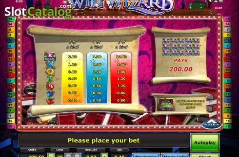 Πίνακας πληρωμών 1. Win Wizard Κουλοχέρης
