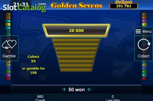 Διπλασιάστε. Golden Sevens (Green Tube) Κουλοχέρης