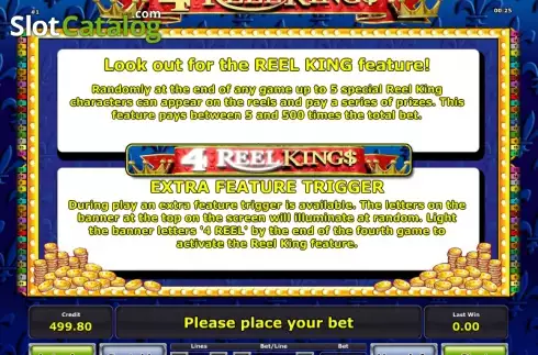 Πίνακας πληρωμών 3. 4 Reel Kings Κουλοχέρης