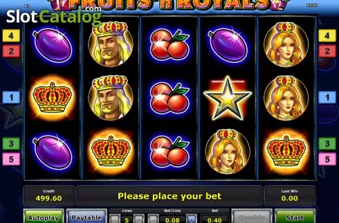 Ροδέλες. Fruits´n Royals Κουλοχέρης