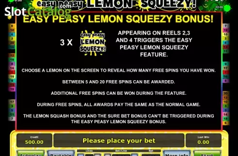 Πίνακας πληρωμών 3. Easy peasy Lemon squeezy Κουλοχέρης