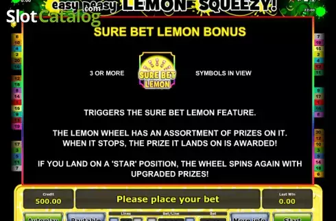 Πίνακας πληρωμών 5. Easy peasy Lemon squeezy Κουλοχέρης