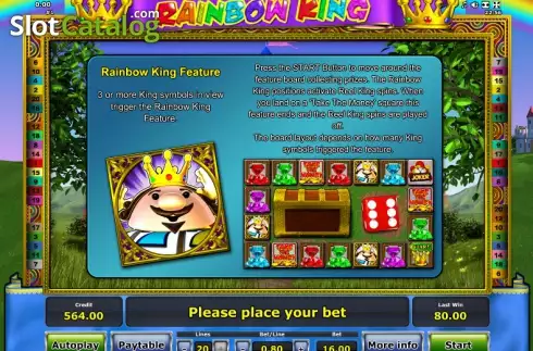 Πίνακας πληρωμών 4. Rainbow King Κουλοχέρης