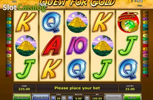 Ροδέλες. Quest for Gold (Novomatic) Κουλοχέρης