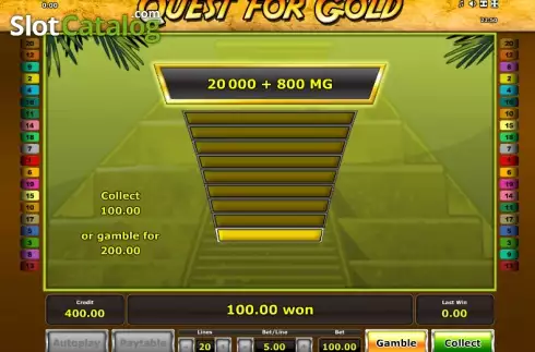 Διπλασιάστε. Quest for Gold (Novomatic) Κουλοχέρης