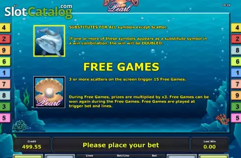 Πίνακας πληρωμών 2. Dolphin's Pearl Κουλοχέρης