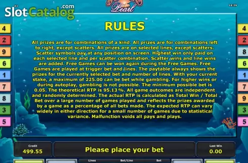 Πίνακας πληρωμών 3. Dolphin's Pearl Κουλοχέρης