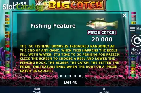 Πίνακας πληρωμών 2. Big Catch (Novomatic) Κουλοχέρης
