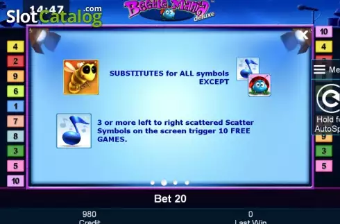 Πίνακας πληρωμών 2. Beetle Mania deluxe Κουλοχέρης 