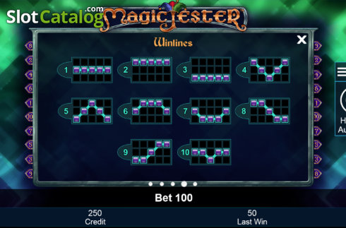 Πίνακας πληρωμών 4. Magic Jester Κουλοχέρης